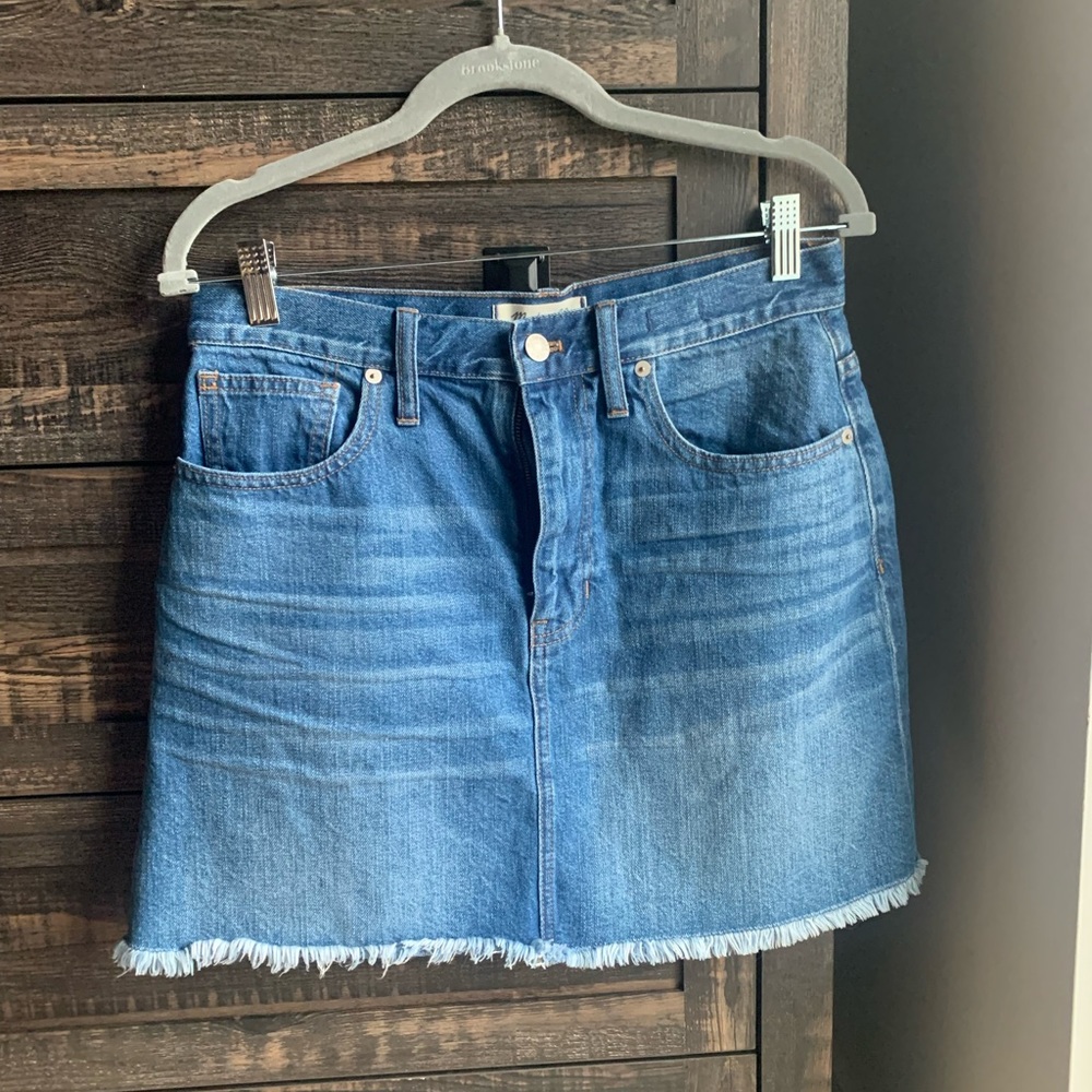 Madewell rigid a-line denim skirt NWOT
